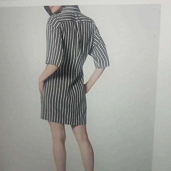 EQUIPMENT ETIENNA STRIPED 100% SILK BUTTON FRONT SIZE M - Picture 3 of 8